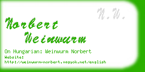 norbert weinwurm business card